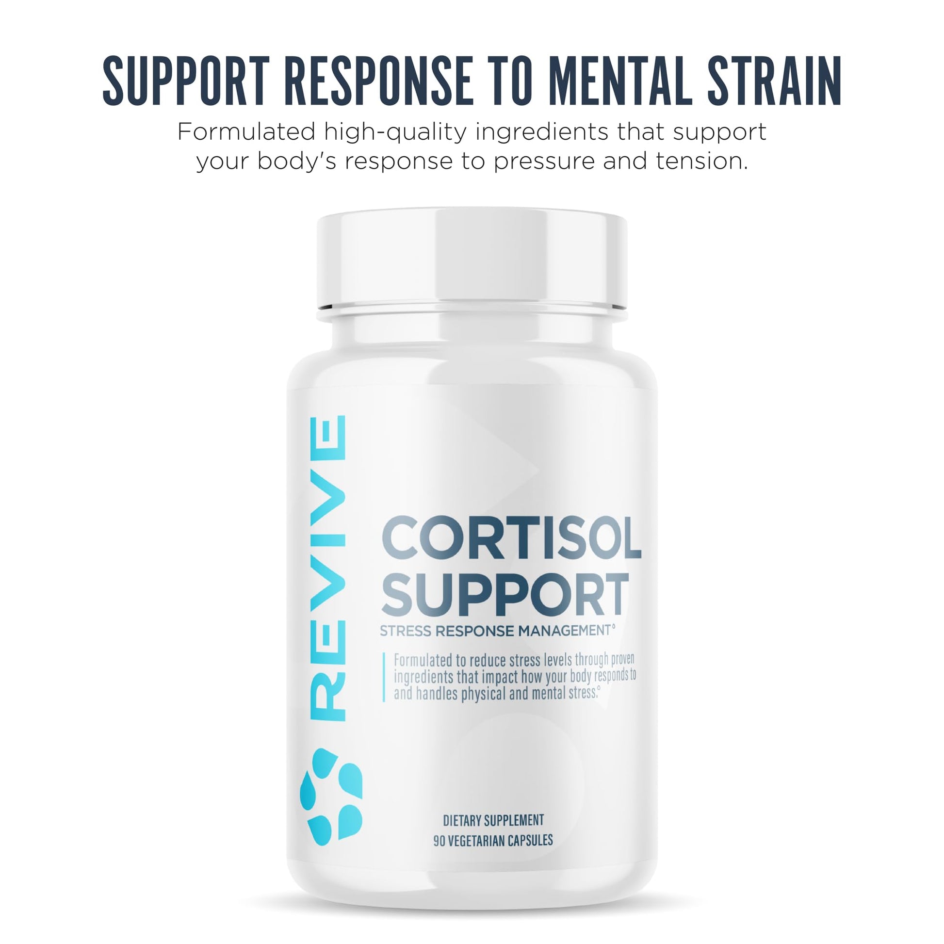 Revive MD Cortisol Manager, 90 Vegetarian Capsules - Cortisol Supplement w/Magnesium & L-Theanine Support Health, Focus, Energy, Fatigue, & Adrenal Gland Function - Vegan & Gluten-Free (30 Servings) Revive Au supplements