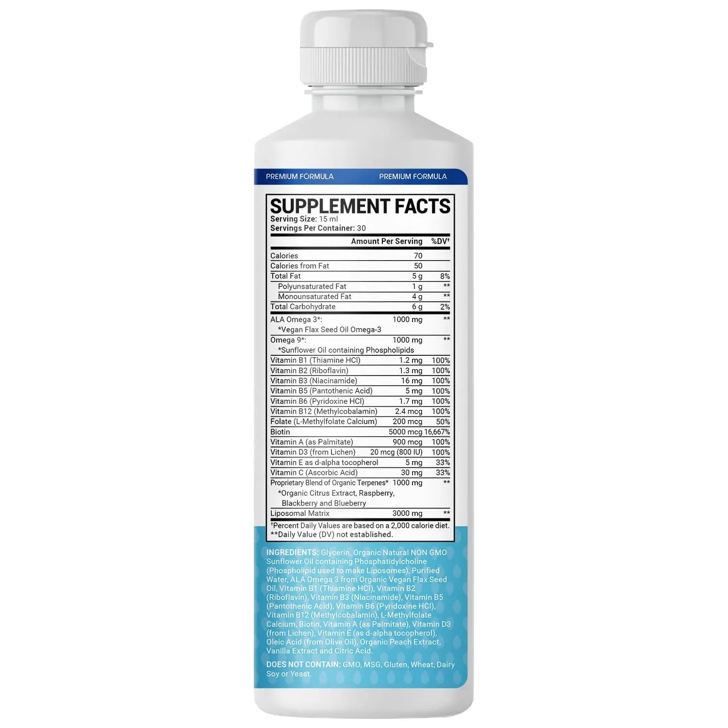 oppuland - Men's Multivitamin - Liquid Supplement - Liposomal Delivery - Daily Multi Vitamin with Biotin B Complex Omega-3 - Hair & Nail Support Vitamin oppuland Au supplements