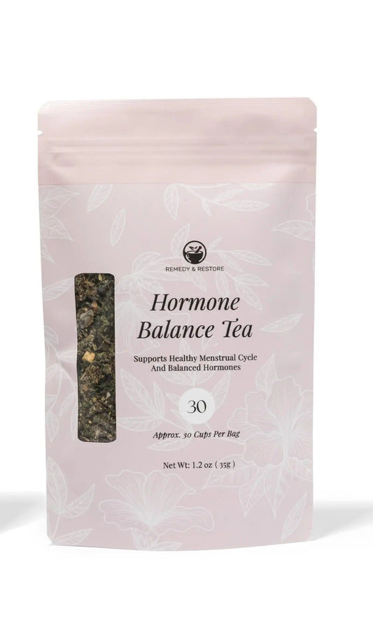 Remedy & Restore Herbal Tea for Hormone Balance - Natural Menstrual Cycle Support, Spearmint Flavor, Loose Leaves, 1 Count Remedy & RestoreAU supplements