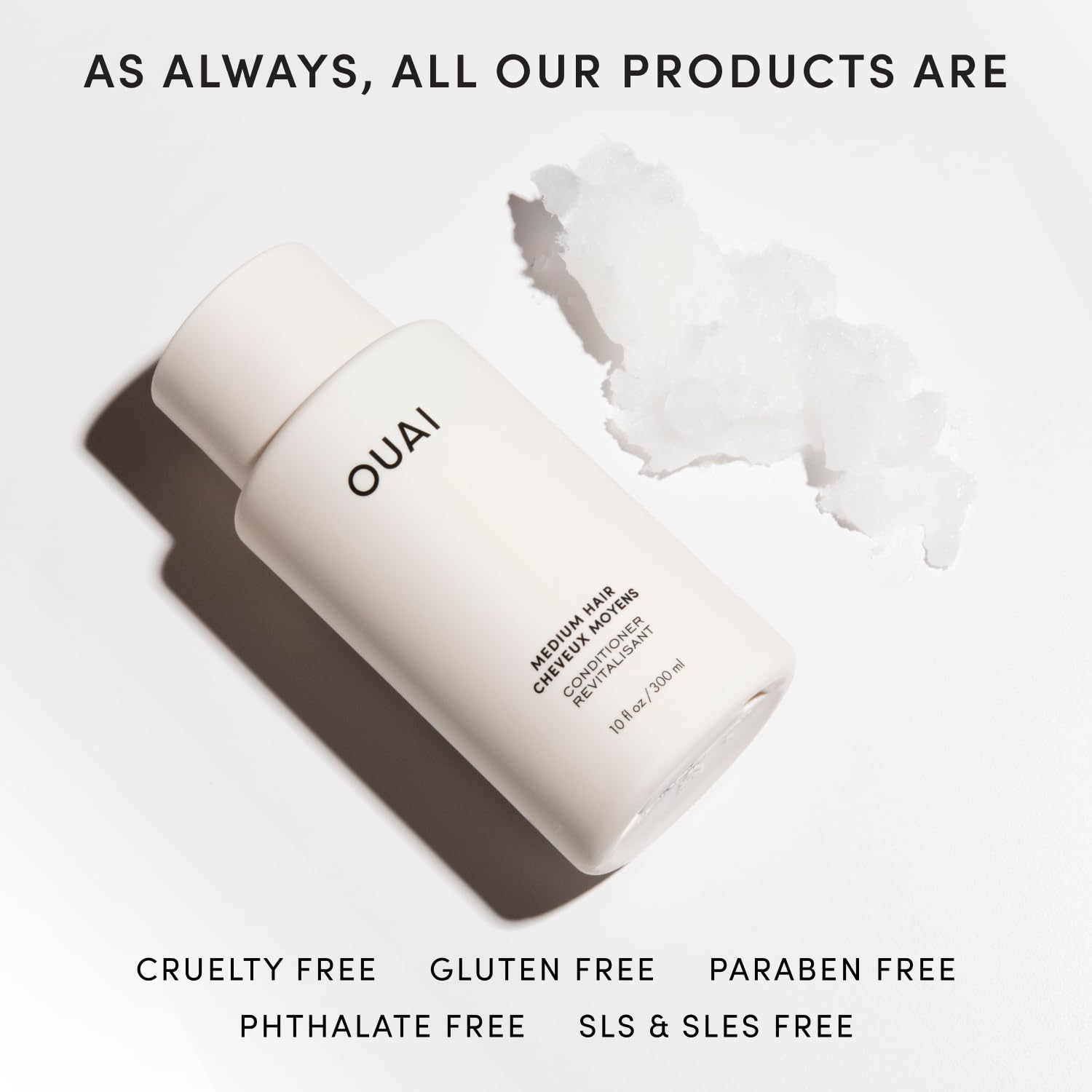 OUAI Medium Conditioner Refill - Hydrating Hair Conditioner with Coconut Oil, Babassu Oil, and Keratin - Strengthens, Repairs and Adds Shine - Paraben and Phthalate Free Hair Care Products (32 Oz) OUAI Au supplements
