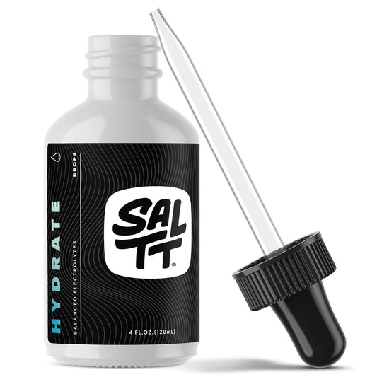 SALTT - Hydrate (4 oz) - Electrolytes Drops - Energy Boost - Sodium, Potassium, Magnesium, Zinc, Copper - Unflavored - Ultra Low Carb - Zero Sugar, Vegan, Keto ChowUS supplements