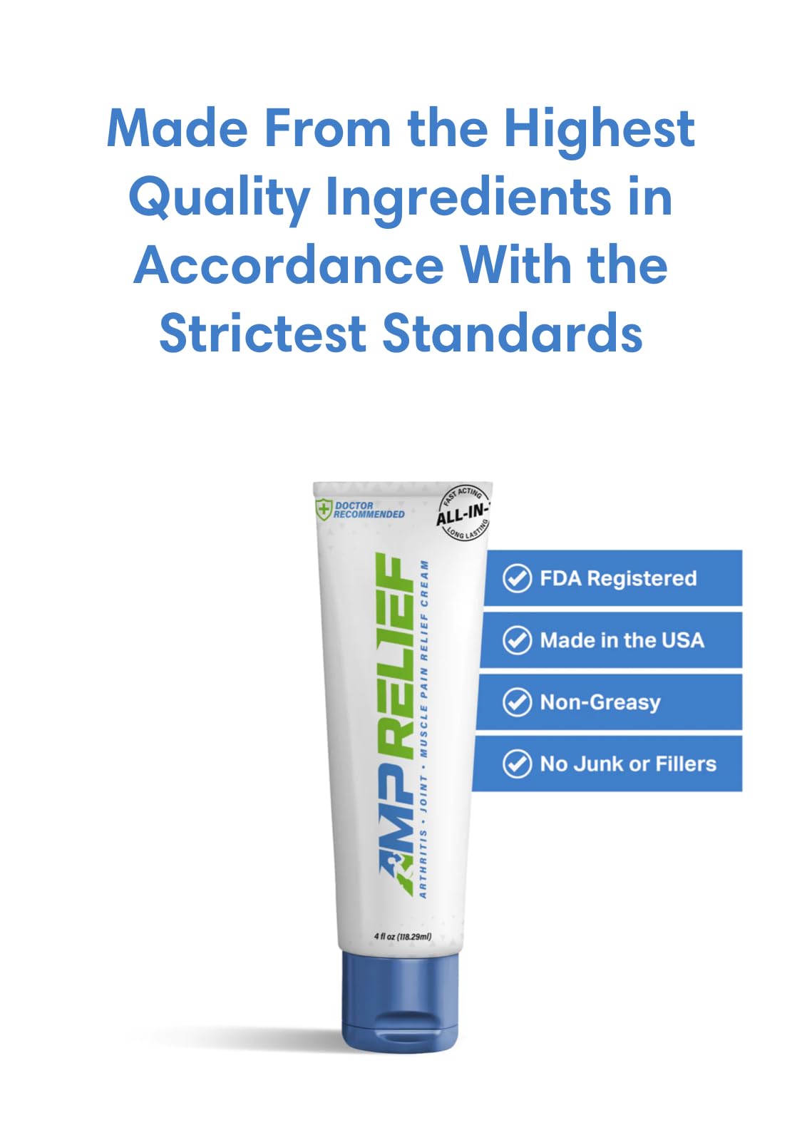 AMP RELIEF Cream - 4oz - All Natural Topical Pain Cream with Arnica, Boswellia, Eucalyptus and Menthol AMP RELIEF Au supplements