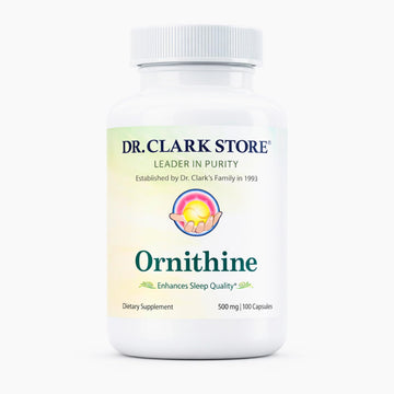 Dr Clark Ornithine Dietary Supplement - Gluten Free, Natural Sleep Aid, Promotes Protein Metabolism, Cleansing and Detoxification, 500mg, 100 Gelatin Capsules Dr Clark Store Au supplements