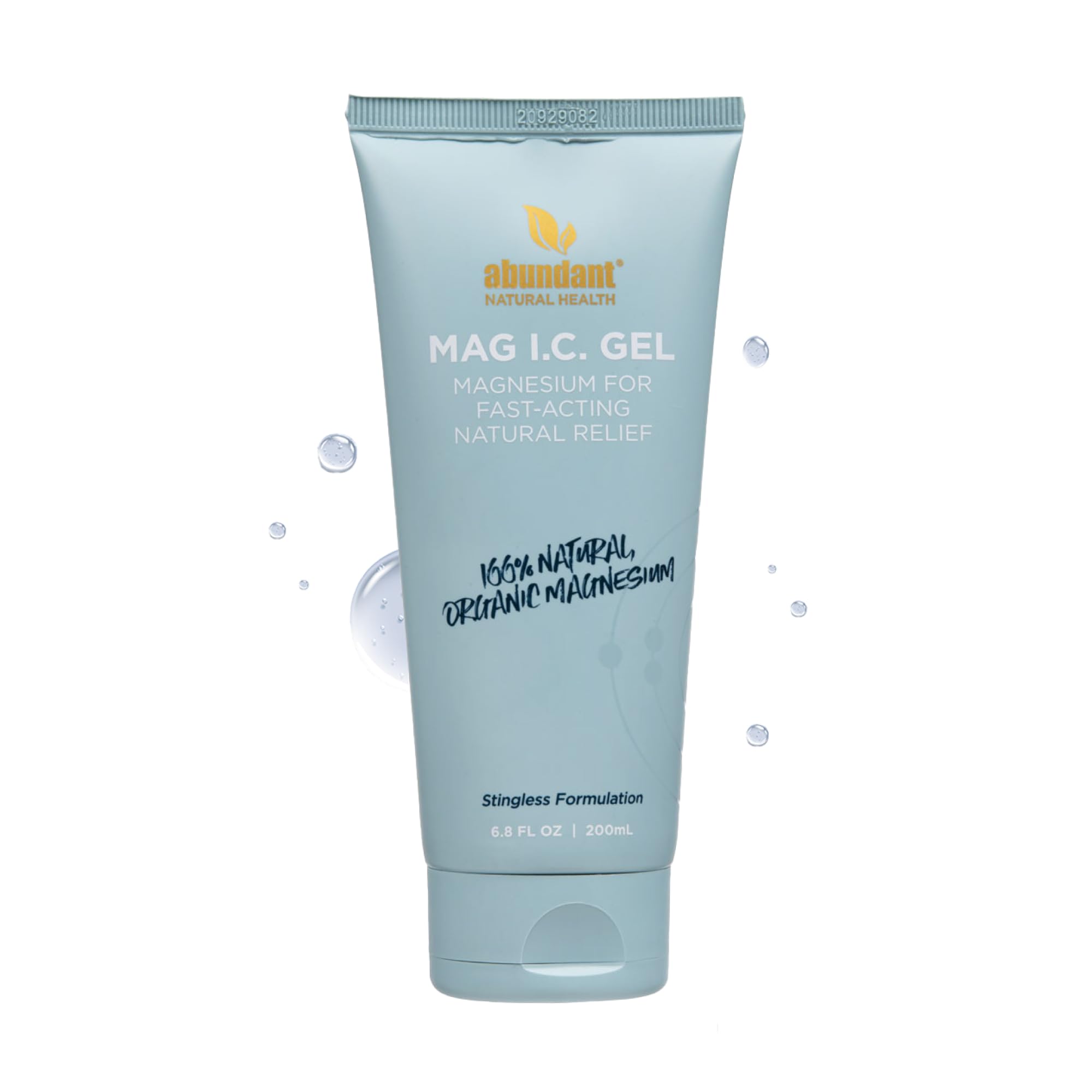 Abundant Natural Health MAG I.C. Magnesium Gel with Cucumber Stem Cells - Fast Muscle Relief, Soothing, Stingless, Safe for Sensitive Skin, Fragrance-Free, 200mL Abundant Natural Health Au supplements