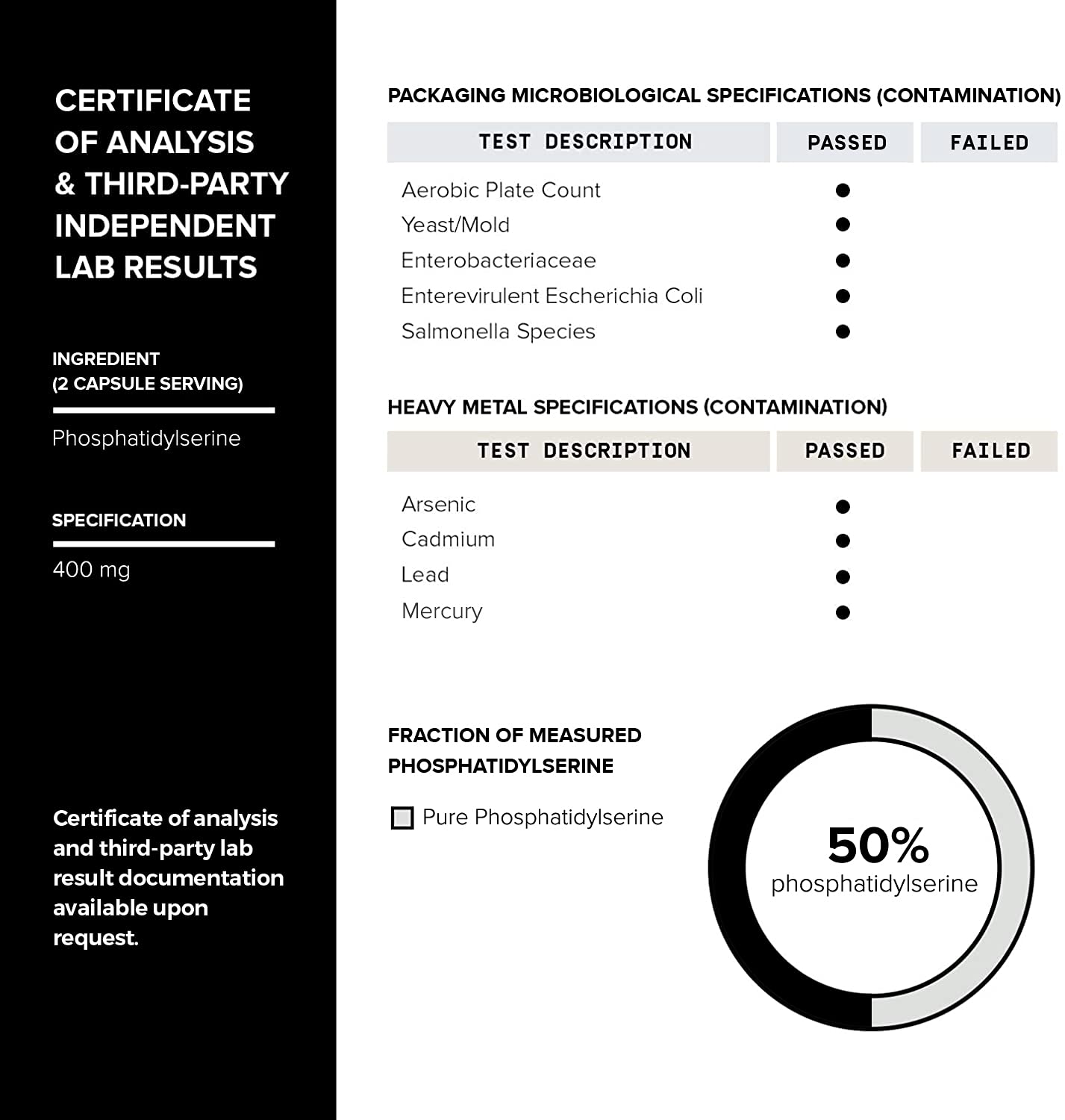 Toniiq Phosphatidylserine - 400mg Formula - World’s First 50% Purity - Highest Purity in The US - Soy Free Phosphatidylserine Supplement - 90 Veggie Capsules Toniiq Au supplements