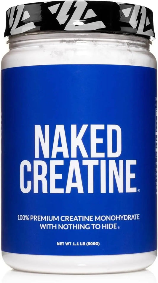 NAKED Pure Micronized Creatine Monohydrate Powder - NSF Certified, Unflavored, 500g, 1.1lb Bulk - Vegan, Non-GMO, Gluten-Free, Soy-Free