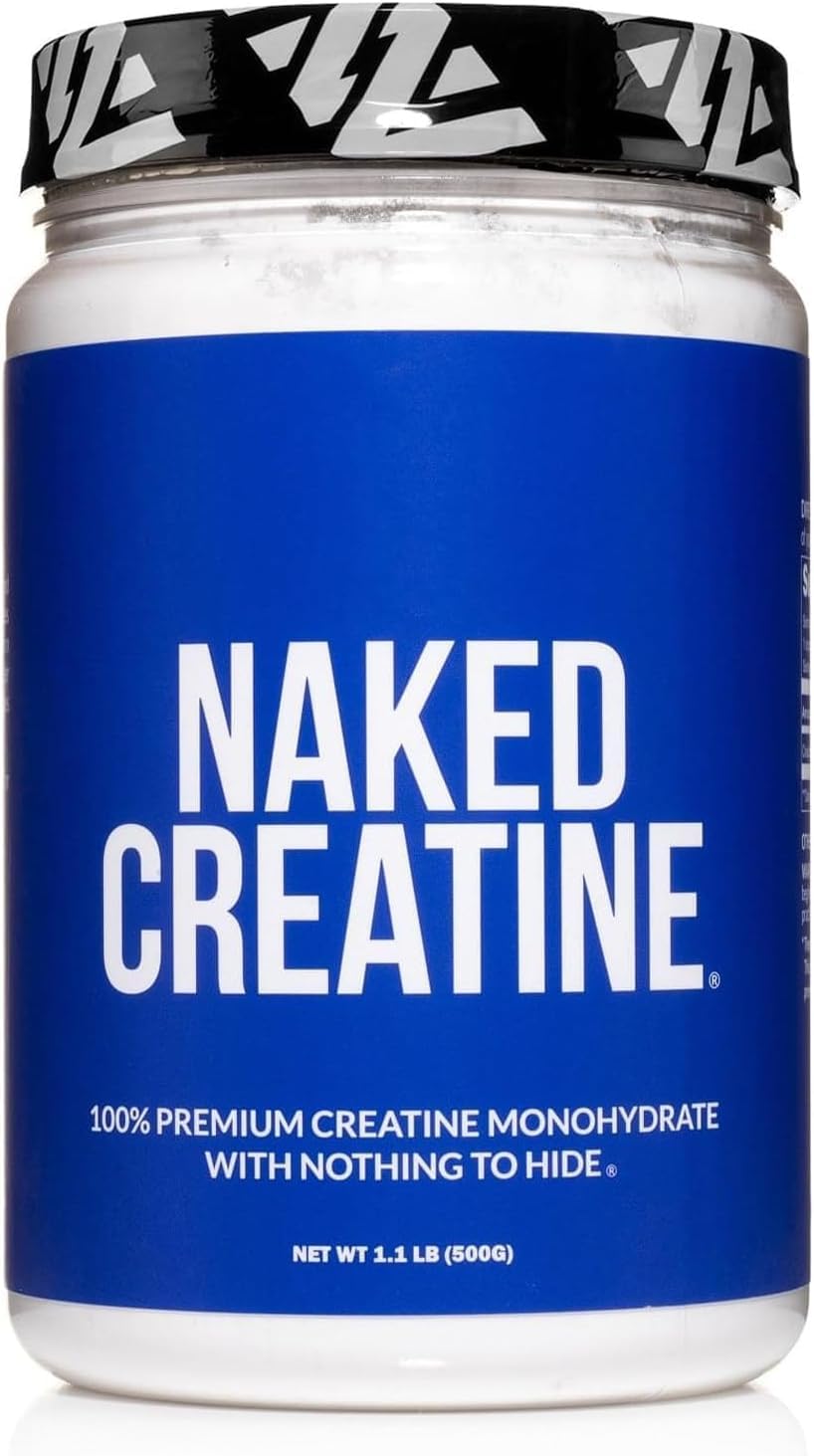 NAKED Pure Micronized Creatine Monohydrate Powder - NSF Certified, Unflavored, 500g, 1.1lb Bulk - Vegan, Non-GMO, Gluten-Free, Soy-Free, No Fillers, Supports Muscle Growth & Strength - 100 Servings NAKED Au supplements