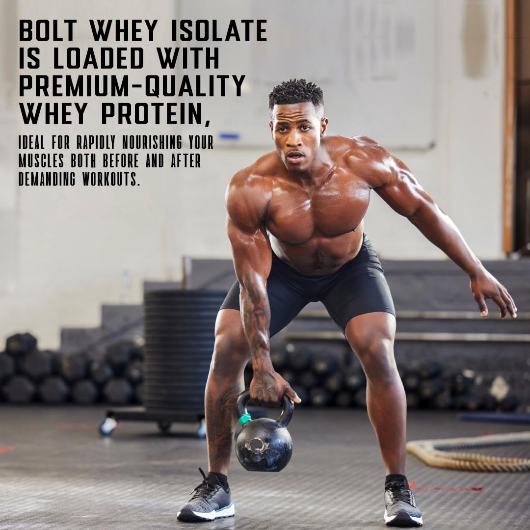 Bolt Nutrition Whey Isolate Protein Powder | with Superfood Phycocyanin | Muscle Strength Bolt Nutrition Au supplements