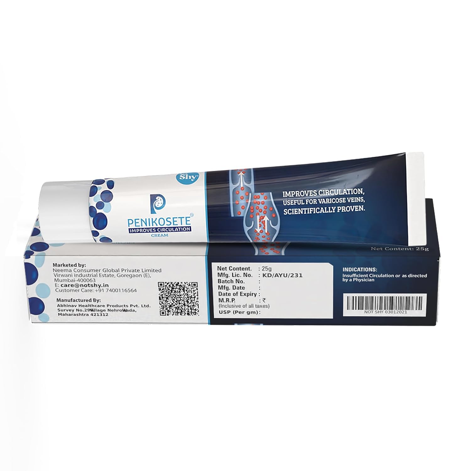 Cream Ayurvedic Solution for Management of Varicose Veins, Spider Veins, Varicocele Helps Reach The Root Cause of varicose Veins Reduces Cramps, Itching & Swelling. Single Tube (25 GMS). Generic Au supplements
