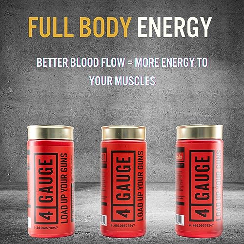 4 Gauge Natural Preworkout Without The Jitters | 30 Servings | Nitric Oxide Booster 4 Gauge Au supplements
