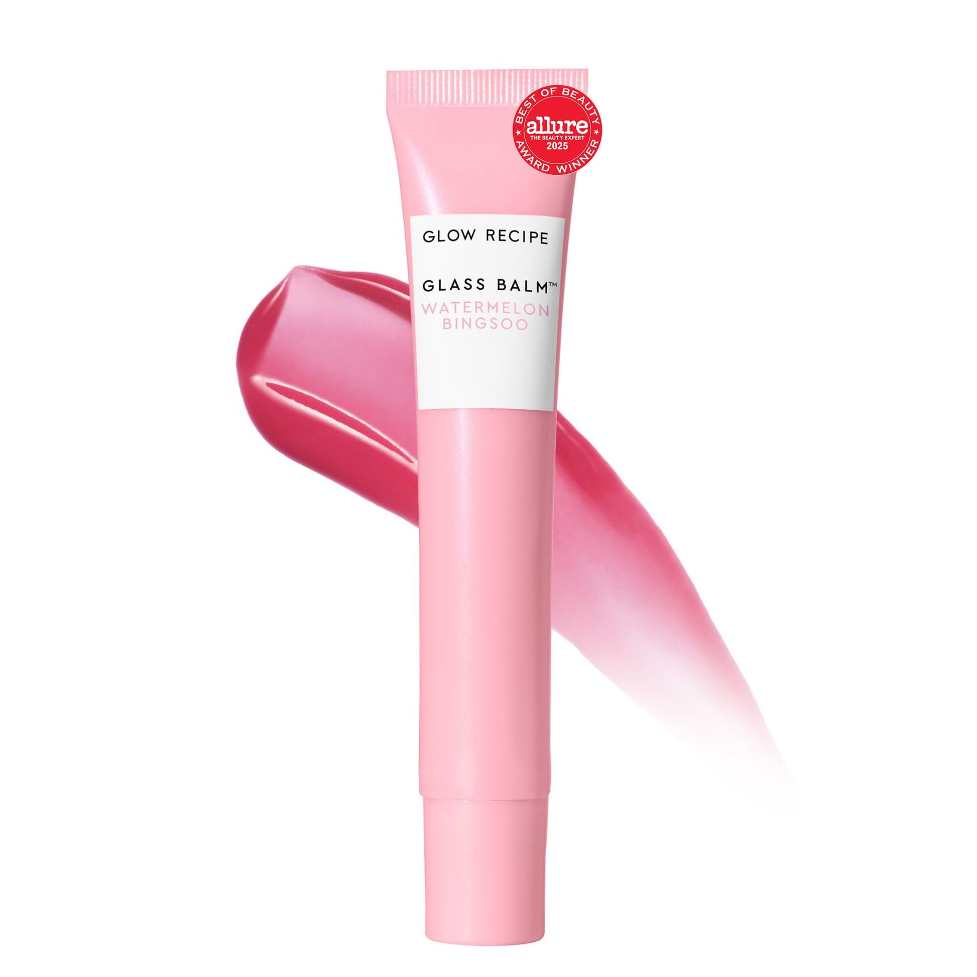 Glow Recipe Glass Balm Lip Treatment - 12Hr Hydrating Lip Balm & Moisturizer with Hyaluronic Acid to Smooth, Plump & Protect from Dryness - Sheer Soft Pink Tint, Watermelon Bingsoo (15 ml) Glow Recipe Au supplements