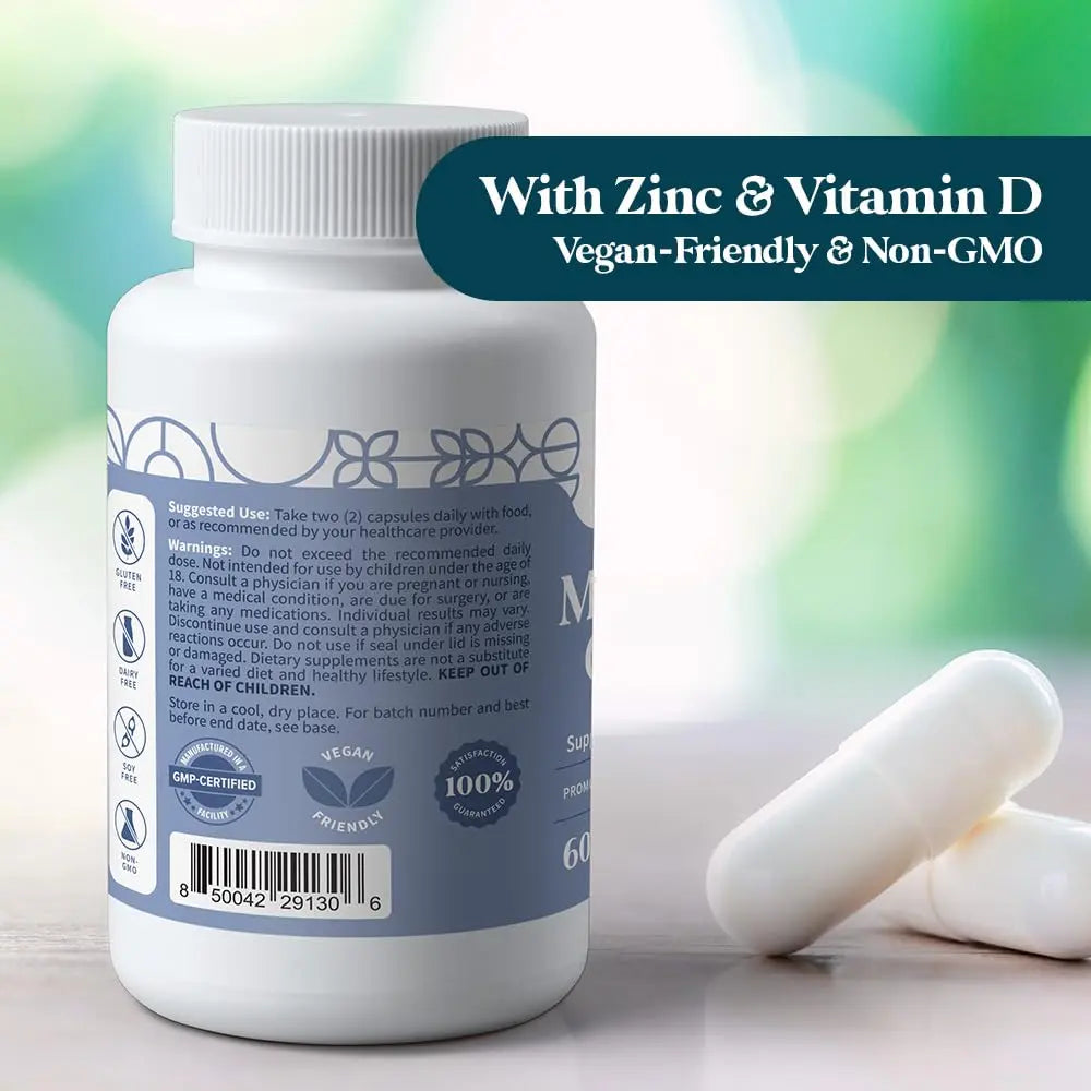 Pattern Wellness Magnesium Complex – Supports Muscle, Bone & Relaxation Health – with Zinc & Vitamin D – Daily Support Formula – 60 Vegan Capsules Pattern Wellness Au supplements