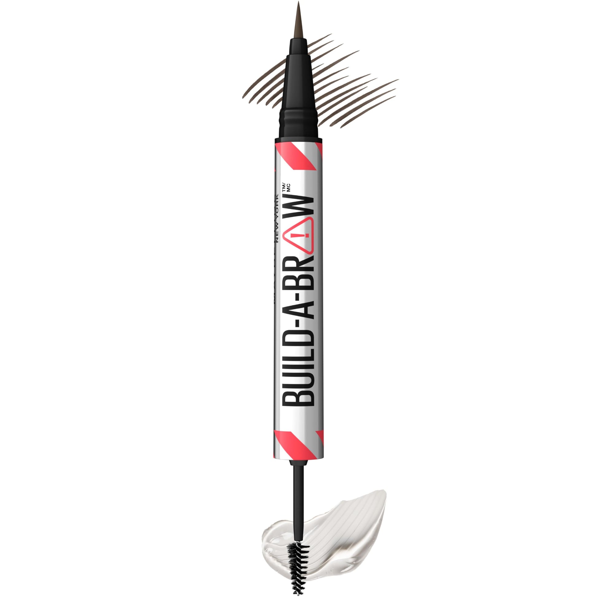Maybelline Build-A-Brow 2-in-1 Brow Pen and Sealing Eyebrow Gel, Eyebrow Makeup for Real-Looking, Fuller Brows, Black Brown, 1 Count MAYBELLINE Au supplements