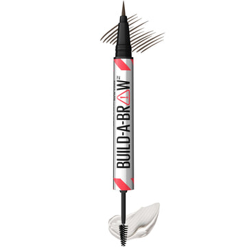 Maybelline Build-A-Brow 2-in-1 Brow Pen and Sealing Eyebrow Gel, Eyebrow Makeup for Real-Looking, Fuller Brows, Black Brown, 1 Count MAYBELLINE Au supplements