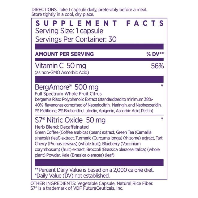 NAOMI Italian Citrus Bergamot Plus Nitric Oxide Boost, Award-Winning Cardiologist Dvlpd, Supports Healthy Cholesterol & Blood Pressure in Normal Range, with 7 Key Polyphenols, 30-Day Supply NAOMI Au supplements
