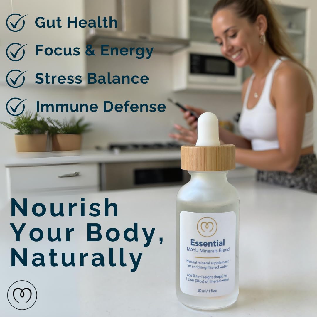 MAYU Trace Mineral Drops - 3 Bottles - 80+ Full-Spectrum Ionic Minerals for Water - Great-Tasting Mineral Supplement for Hydration - Magnesium, Potassium & Zinc - No Additives - 90 Servings mayu Au supplements