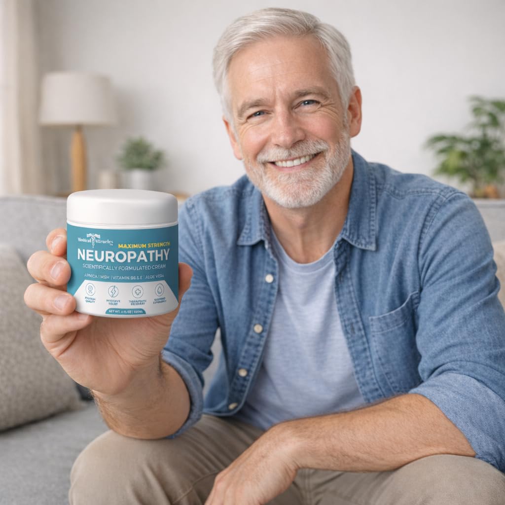 Medical Miracles Neuropathy Cream | Nerve Therapy Max-Potency Relief Cream for Feet, Hands, Legs, and Toes - Enriched with Arnica, Vitamin B6, Aloe Vera, MSM - Crafted for Exceptional Relief 4oz Medical Miracles Au supplements