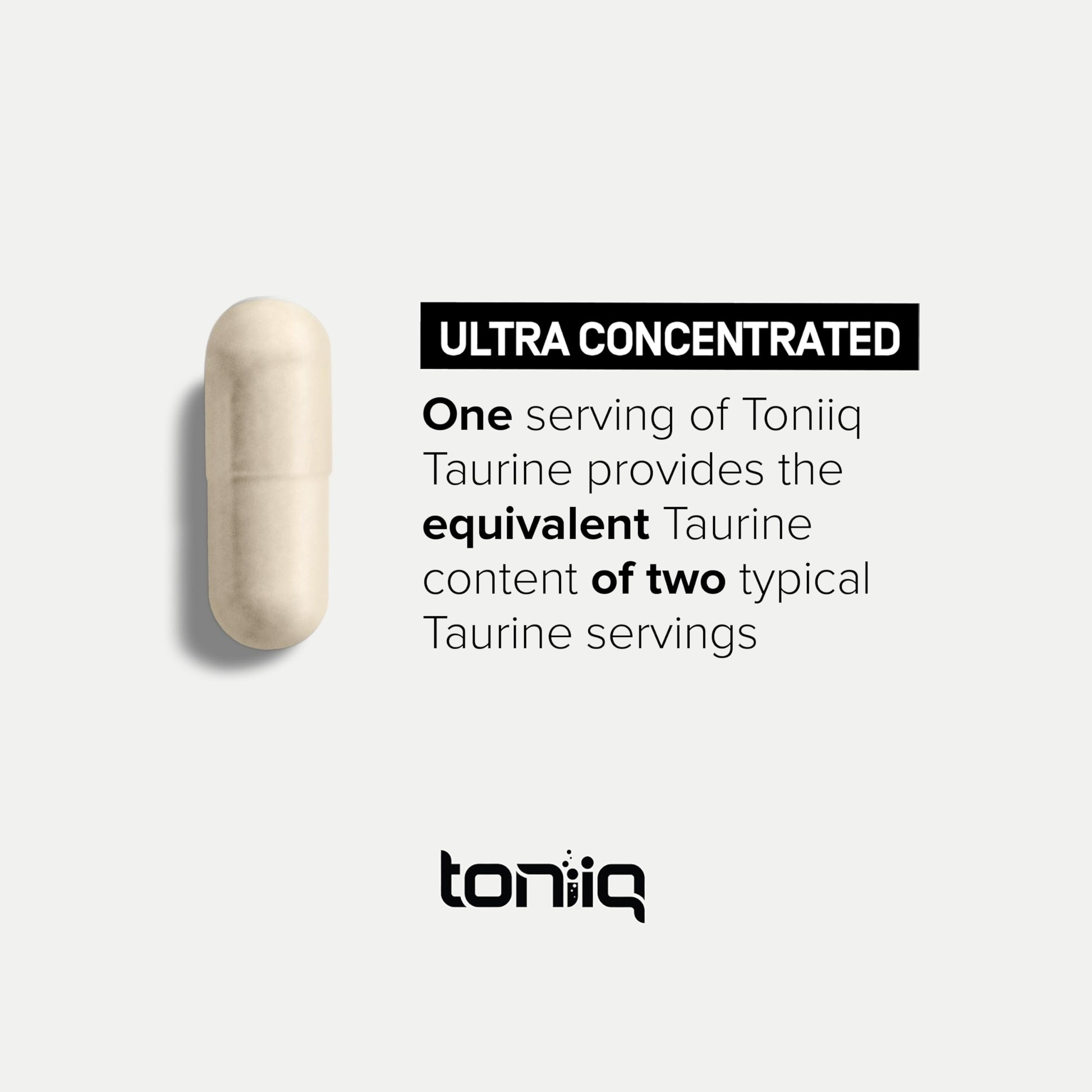 Toniiq 2000mg Taurine Supplement - High Purity Taurine Powder Capsules, 98%+ Pure Toniiq Au supplements