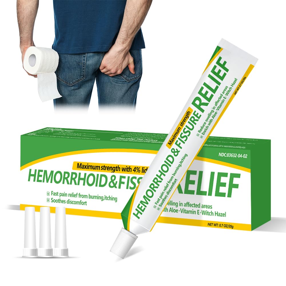 RHAICARE Hemorrhoid and Fissure Cream,Hemorrhoidal Ointment for Fast Acting Itch, Swelling, and Maximum Strength Pain Relief（1 Pack RHAICARE Au supplements