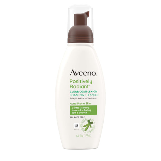 Aveeno Clear Complexion Foaming Oil-Free Facial Cleanser with Soy Extract & 0.5% Salicylic Acid, Acne Treatment Face AveenoUS supplements