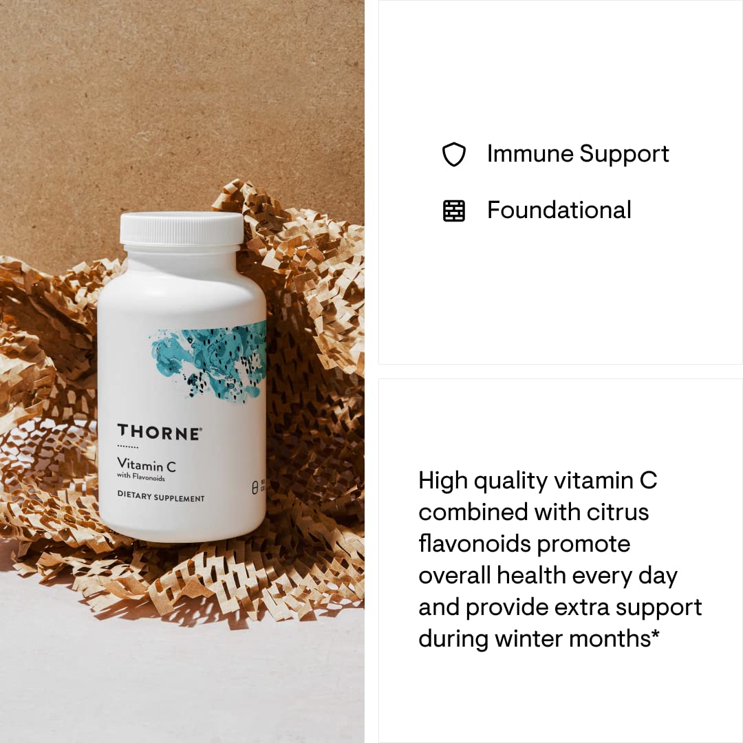 THORNE Vitamin C - Blend of Vitamin C and Citrus Bioflavonoids from Oranges - Support THORNE Au supplements