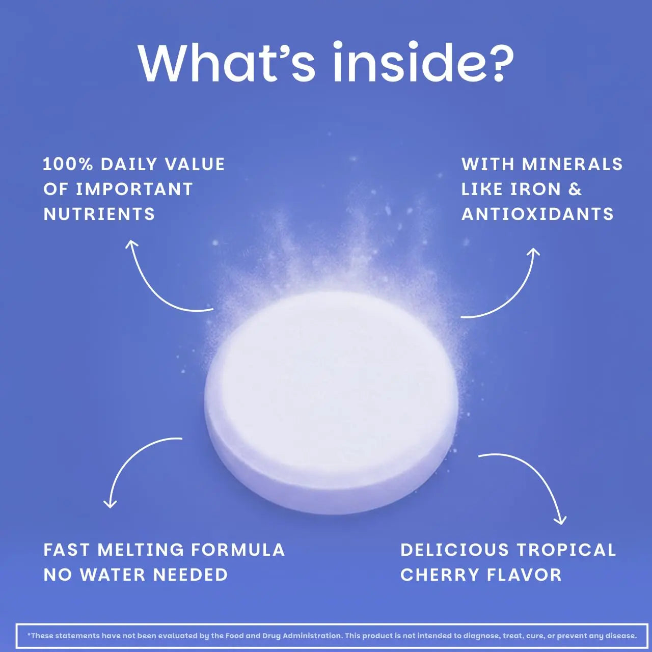 EZ Melts Multivitamin + Iron - Daily Multivitamin for Women & Men - Supports Healthy Energy Levels & Antioxidant Protection EZ Melts Au supplements
