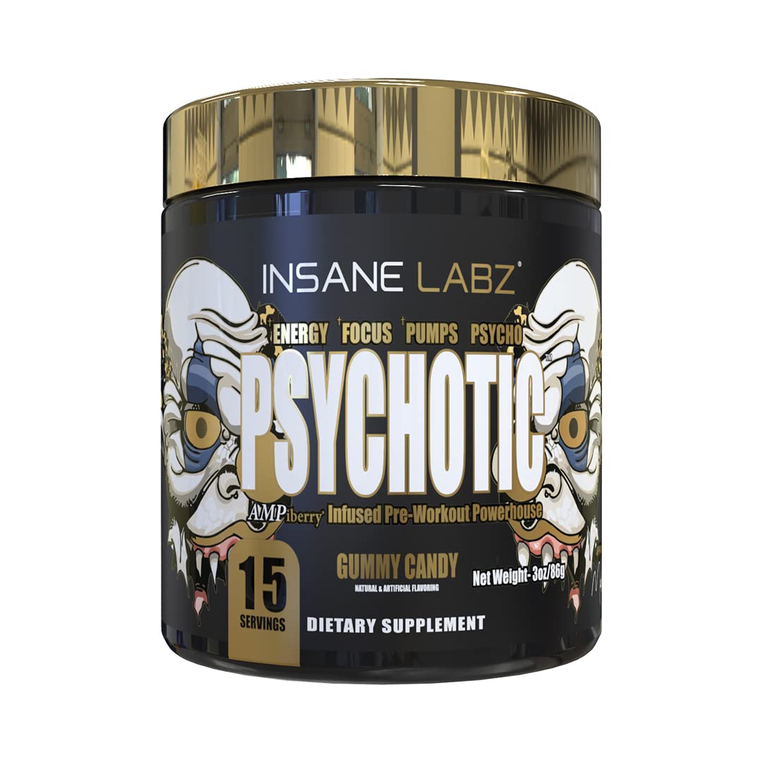 Insane Labz Psychotic Gold, High Stim Pre Workout Powder, Extreme Lasting Energy Insane Labz Au supplements