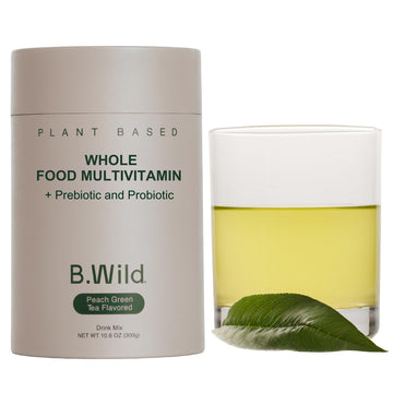 B.WILD Plant-Based Multivitamin Superfood Drink Mix – Refreshing Peach Green Tea with Vitamins, Minerals, Prebiotics & Probiotics for Gut Health & Daily Wellness – 30 Servings – Vegan, Gluten-Free B.WILD Au supplements
