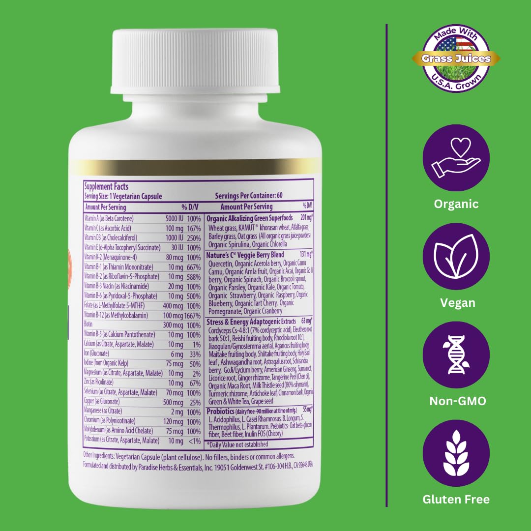 Paradise Herbs Earth's Blend Once Daily Multivitamin & B-Complex Bundle Paradise Herbs Au supplements