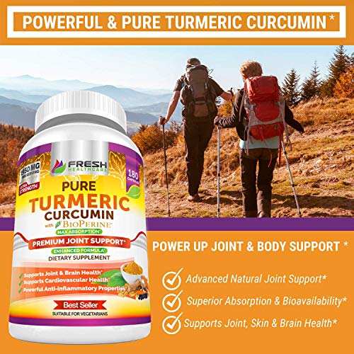 Turmeric Curcumin with BioPerine 1950mg - Natural Joint & Healthy Inflammatory FRESH HEALTHCARE Au supplements