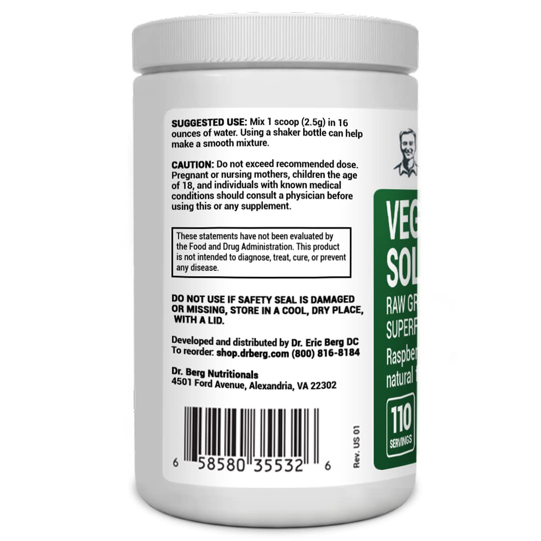Dr. Berg's (Veggie Solution) Organic Super Greens Powder w/Spirulina - Raw Green Dr. Berg Nutritionals Au supplements