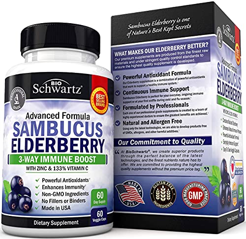 Elderberry with Zinc and Vitamin C for Adults - Immune Support Vitamins BioSchwartz Au supplements