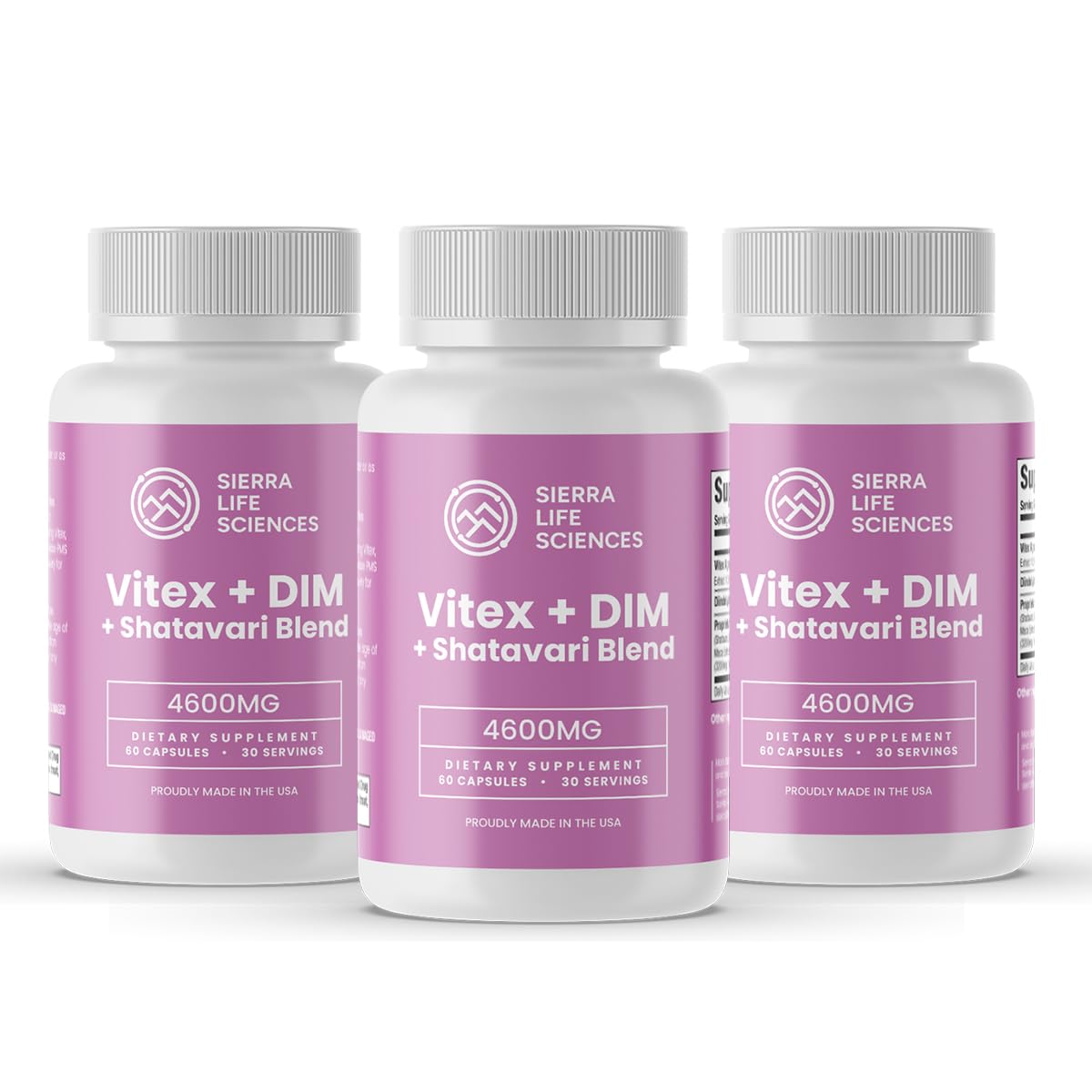 SIERRA LIFE SCIENCES Hormonal Balance Blend for Women – Vitex, DIM, Shatavari + Adaptogenic Support – Menstrual & Menopause Relief – Vegan, Clean-Label Formula – 4600mg – (Pack of 3) SIERRA LIFE SCIENCES Au supplements