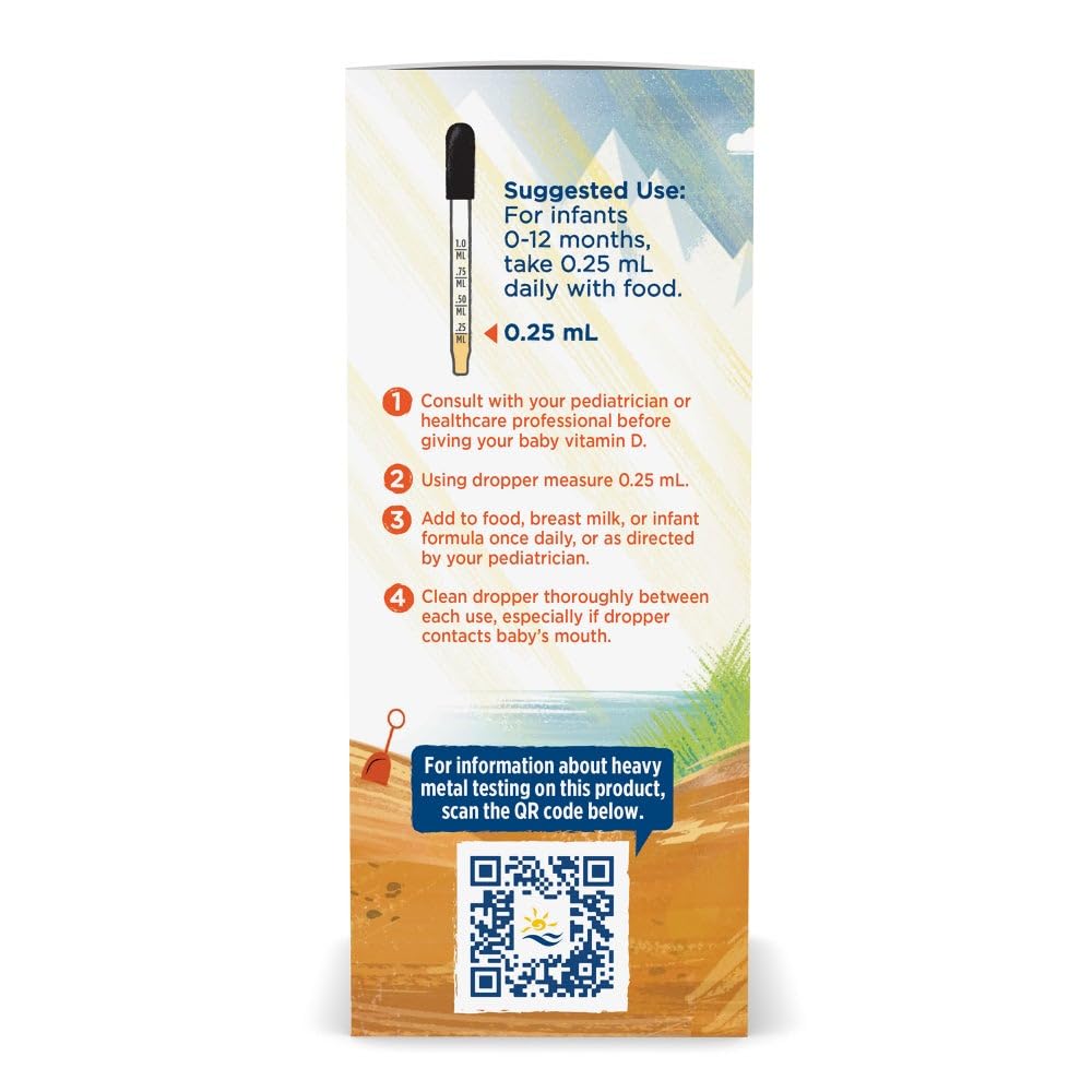 Nordic Naturals Baby’s Vitamin D3, Unflavored - 0.76 oz - 400 IU Vitamin D3 - Healthy Bones, Immune System Support, Normal Sleep Rhythms - Non-GMO, Certified Vegetarian - 90 Servings Nordic Naturals Au supplements