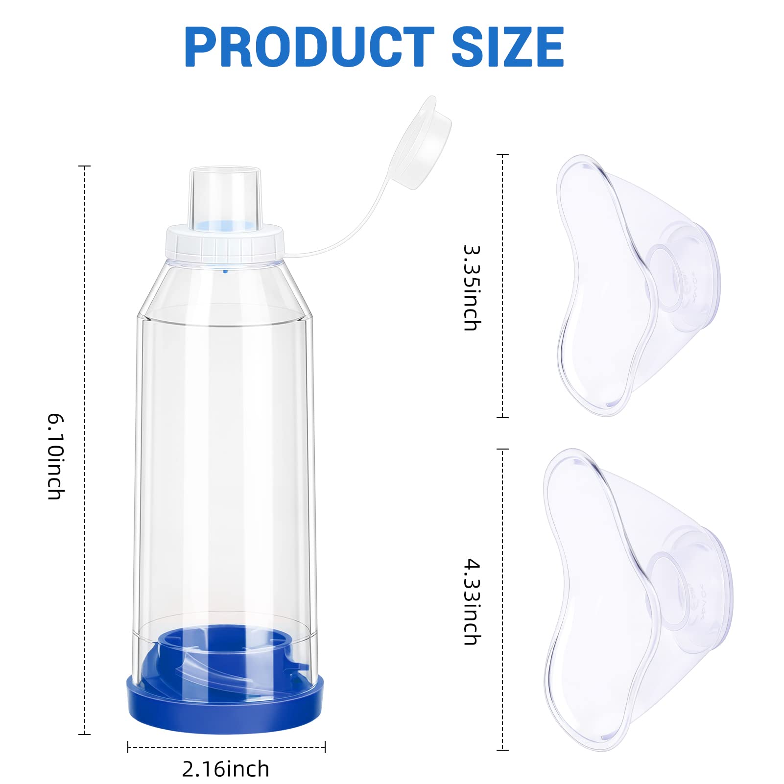 Fivepropy Handheld Spacer for Kids and Adults Includes Child Mask & Adult Blue Fivepropy Au supplements