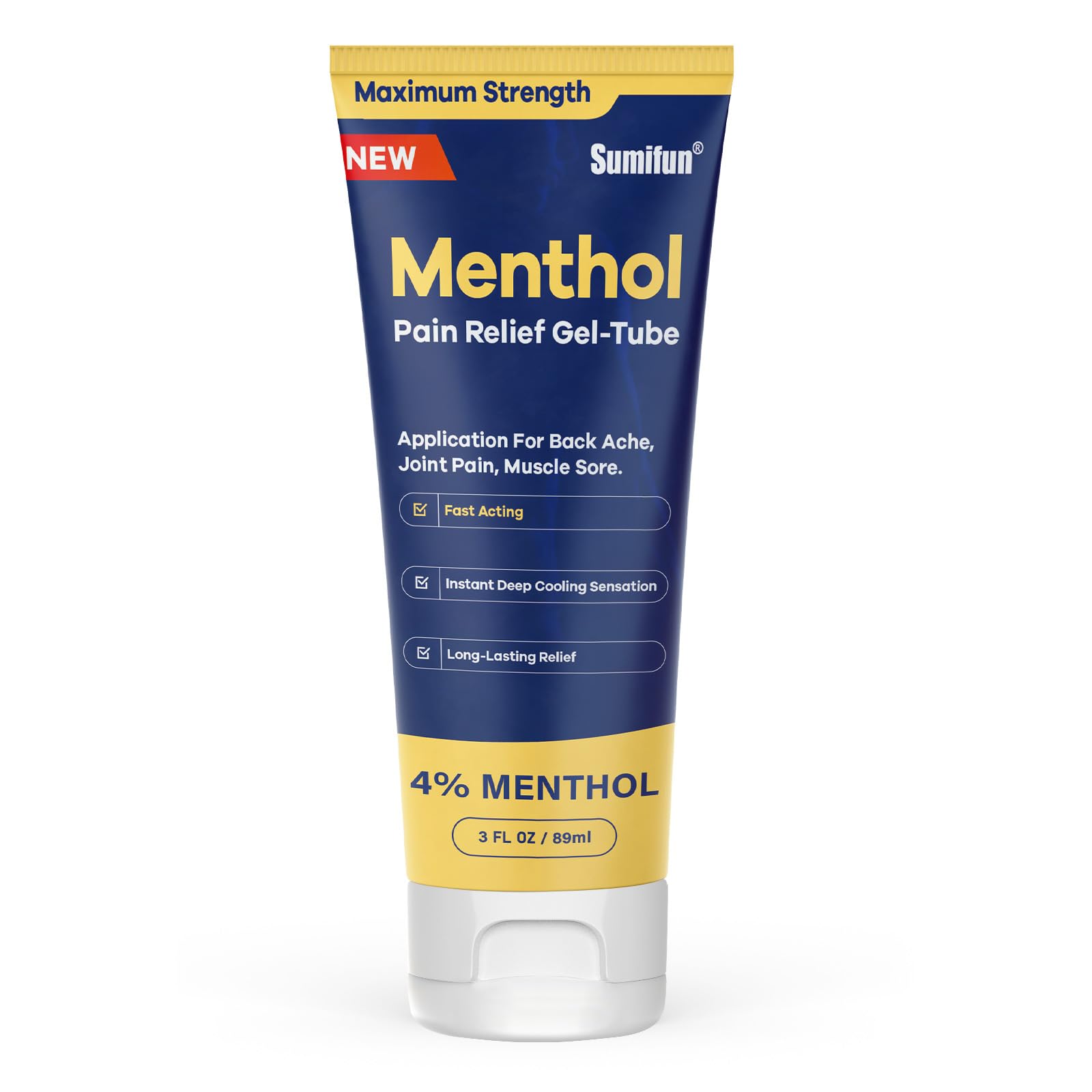 Sumifun Menthol Pain Relief Gel-Tube-3 FL OZ Tube (Pack of 1)- for Knee & Lower Back Pain Relief, Sore Muscle Relief, Neck Pain Relief, Shoulder Pain Relief Sumifun Au supplements