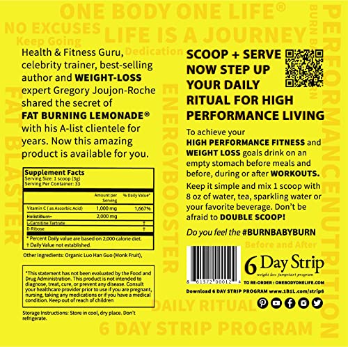 Fat Burning Lemonade Stimulant Free Weight Loss and Energy Drink Mix for Women & Men One Body One Life Au supplements