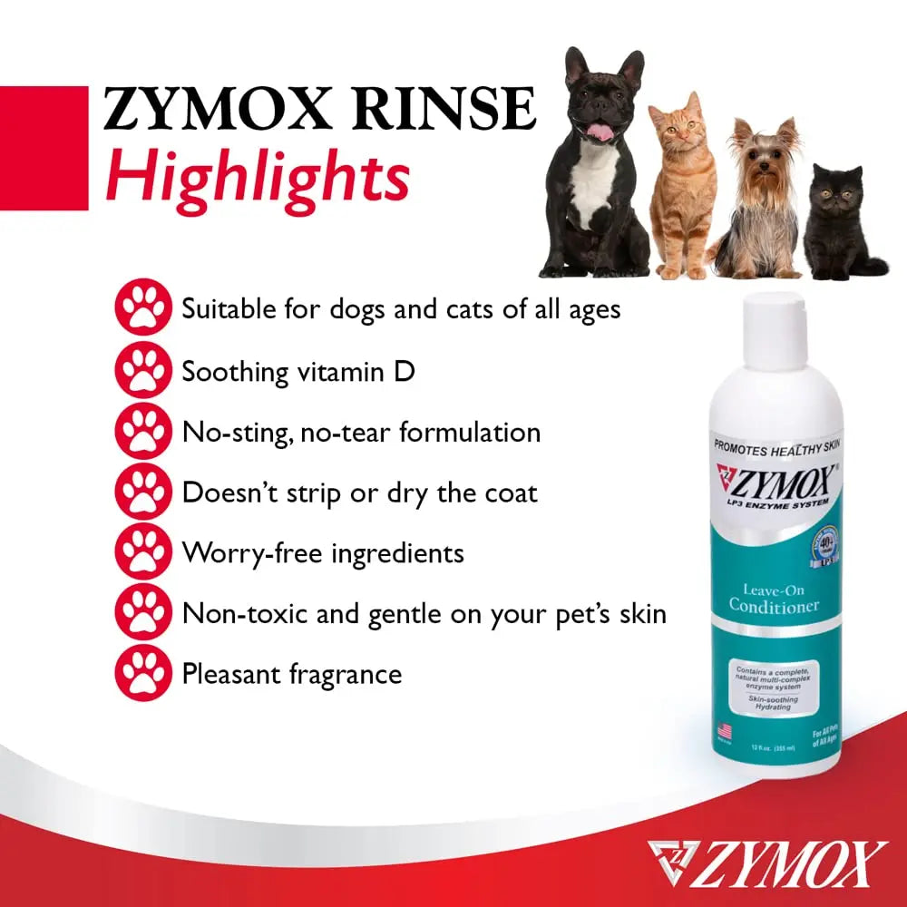 Zymox Leave On Conditioner for Pets, 12 fl oz Pet King Brands Au supplements