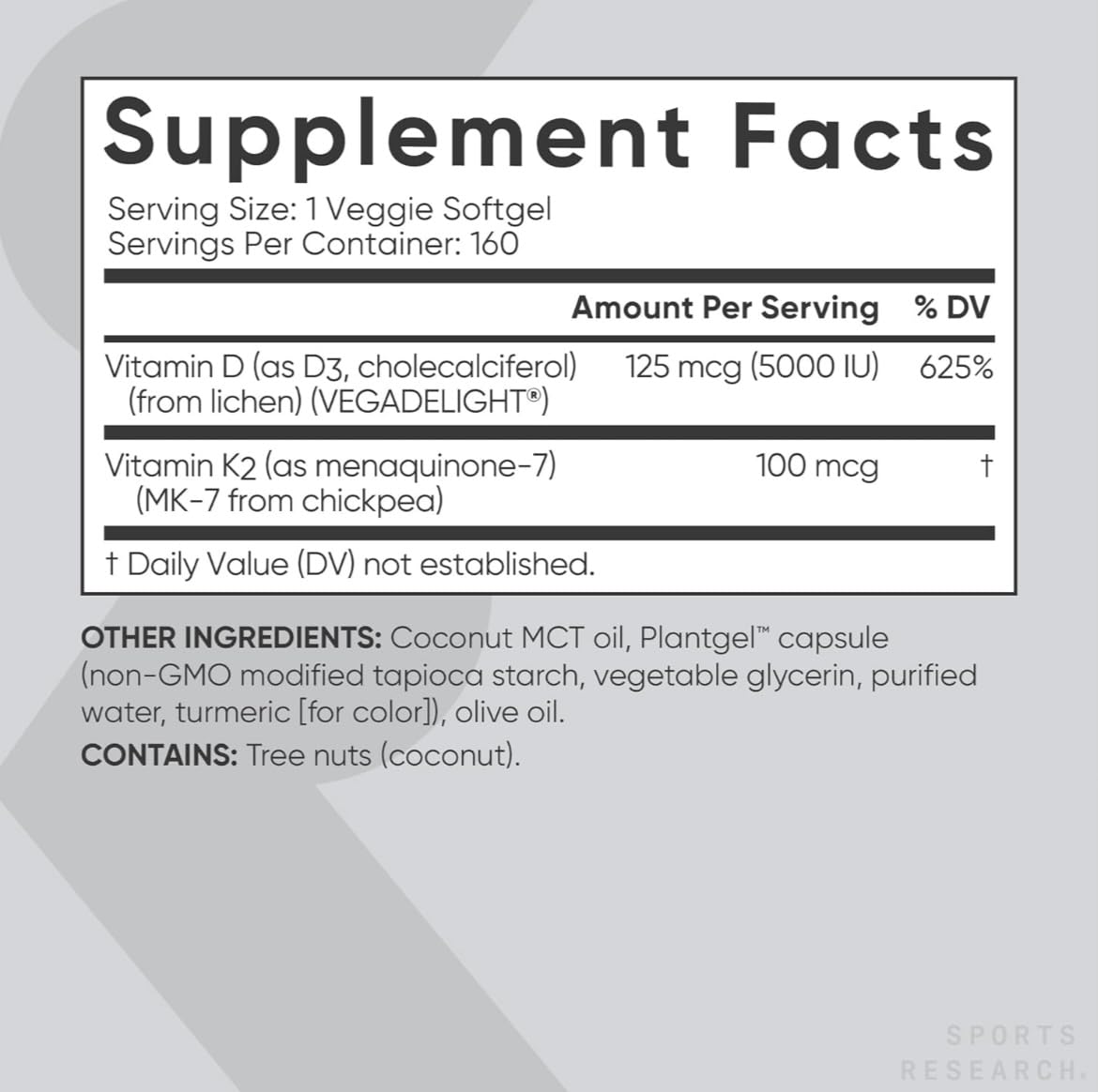 (Pack of 1) 160 Vegan Certified, Non GMO Liquid Softgels rozzunSports Research Vitamin Rozzun Creative Vision Au supplements