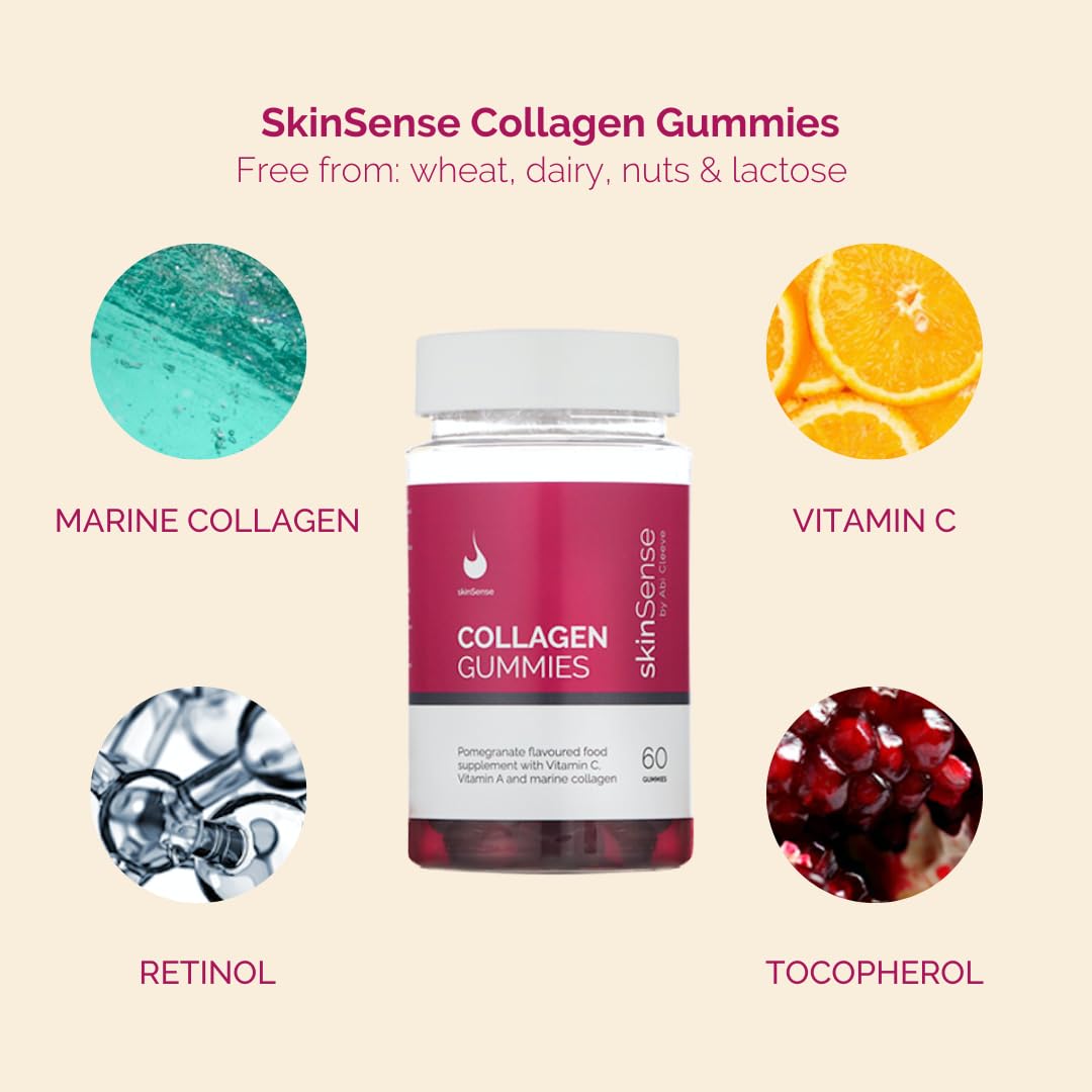 SkinSense Collagen Gummies 60PCS, Marine Collagen Chewable Gummy skinSense Au supplements