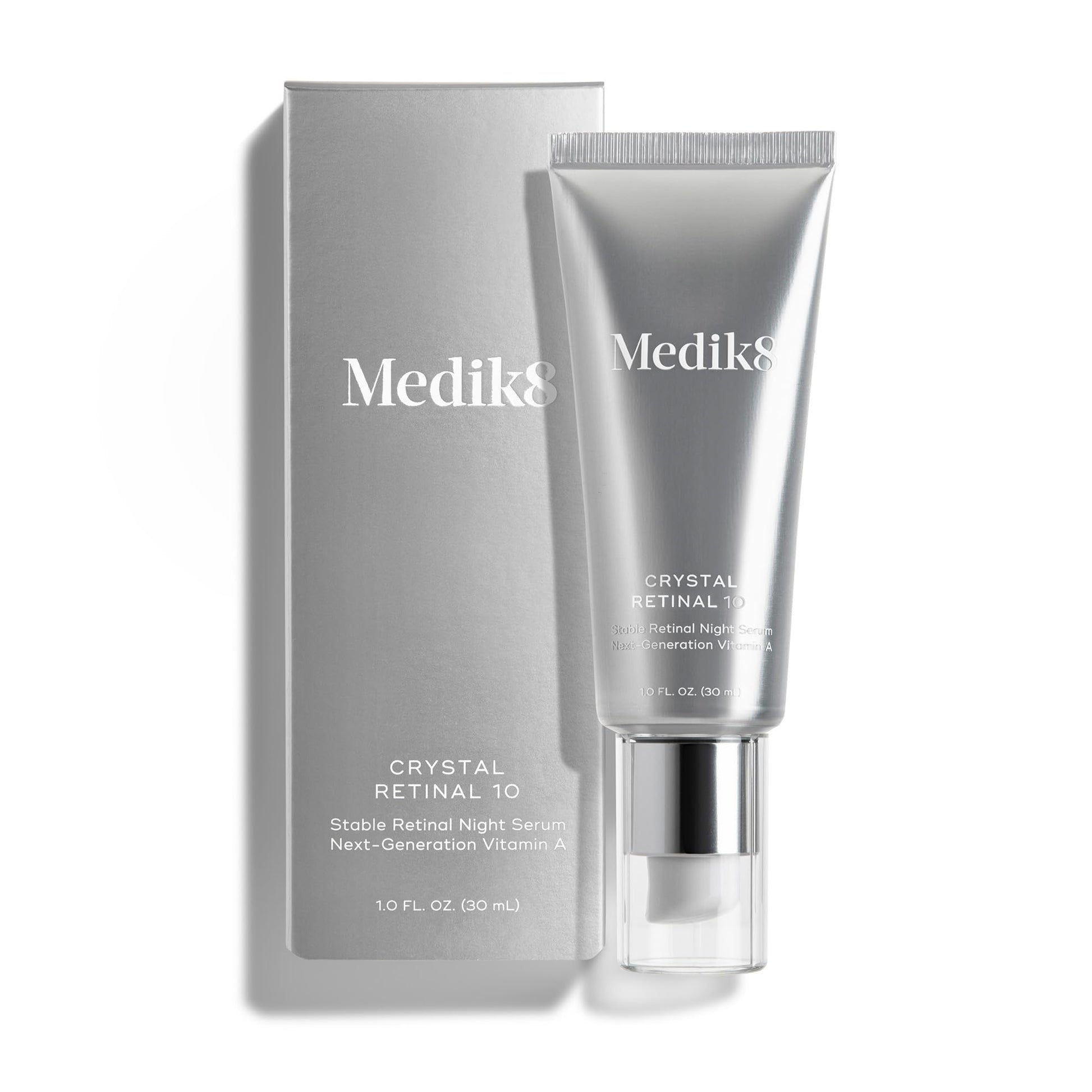 Medik8 Crystal Retinal 10 - Firming, Advanced Skin Retinaldehyde Face Serum - Night Serum with Hyaluronic Acid and Vitamin E - Gluten Free - 1 oz Medik8 buy supplements Au