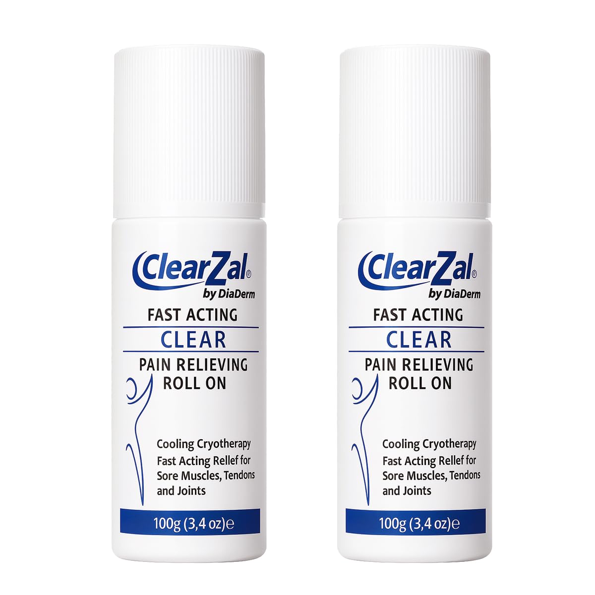 ClearZal Fast Acting Clear Pain Relieving Roll On Cooling Relief of Joint Pain, Muscle Pain, Muscle Soreness, and Swelling from Bruises or Injury - Non-Greasy - Homeopathy, 3.4oz Made in USA Clearzal Au supplements