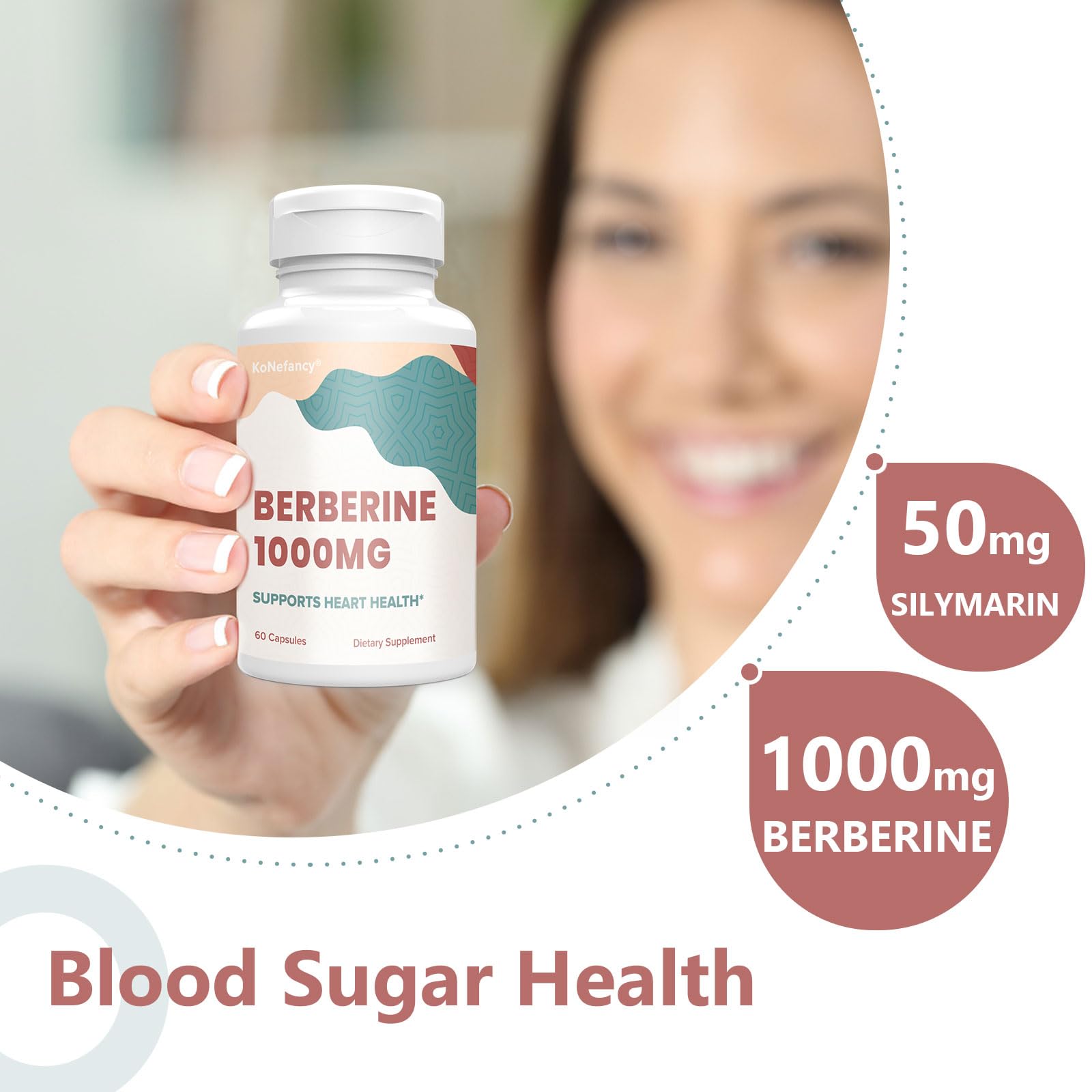 KoNefancy Berberine HCL Supplement 1000mg, High Absorption Berberine Plus Vegan KoNefancy Au supplements