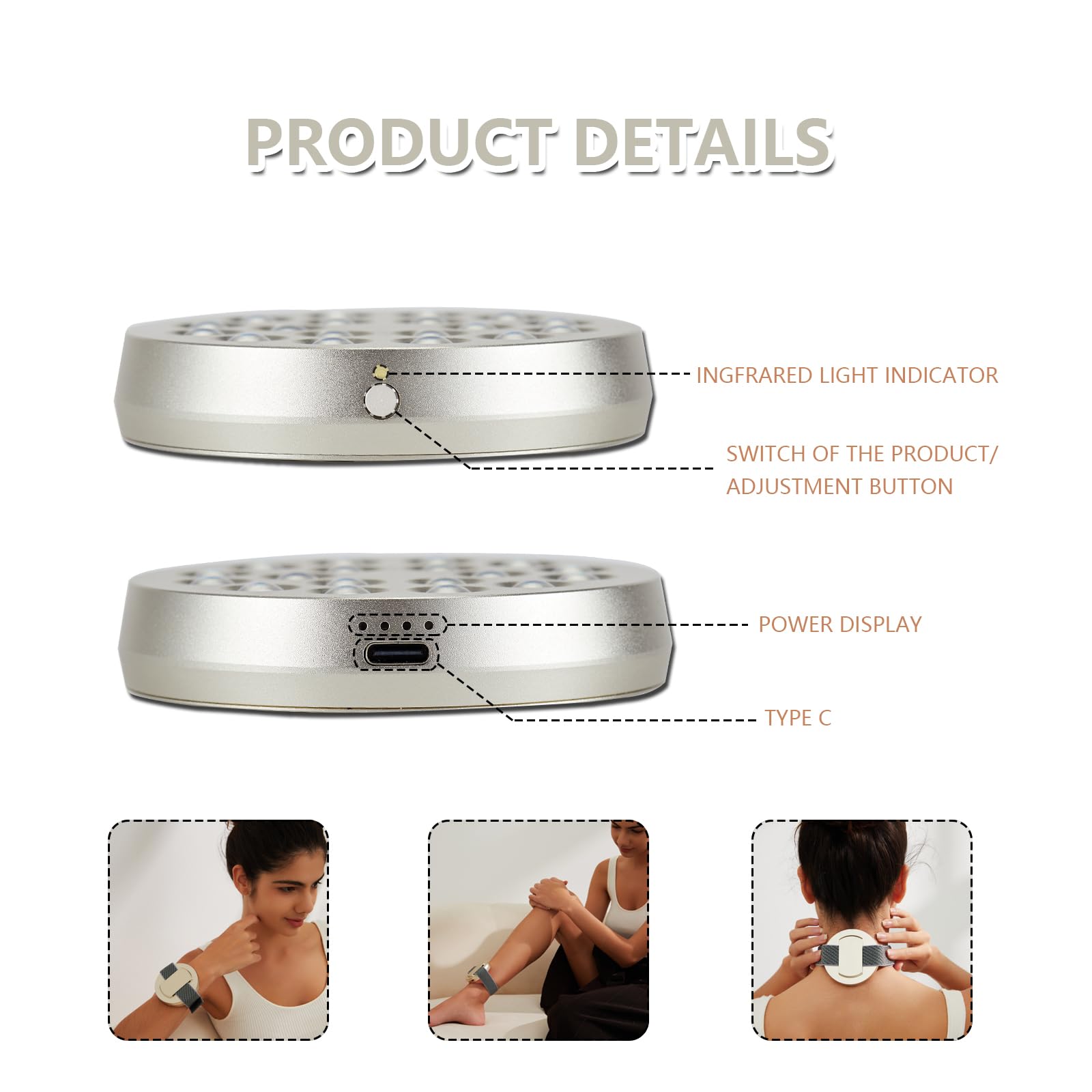 Red Light Therapy Device, Wearable Light Therapy Lamp for Pain Relief for Knee Muscle Feet Hands Origintek Au supplements