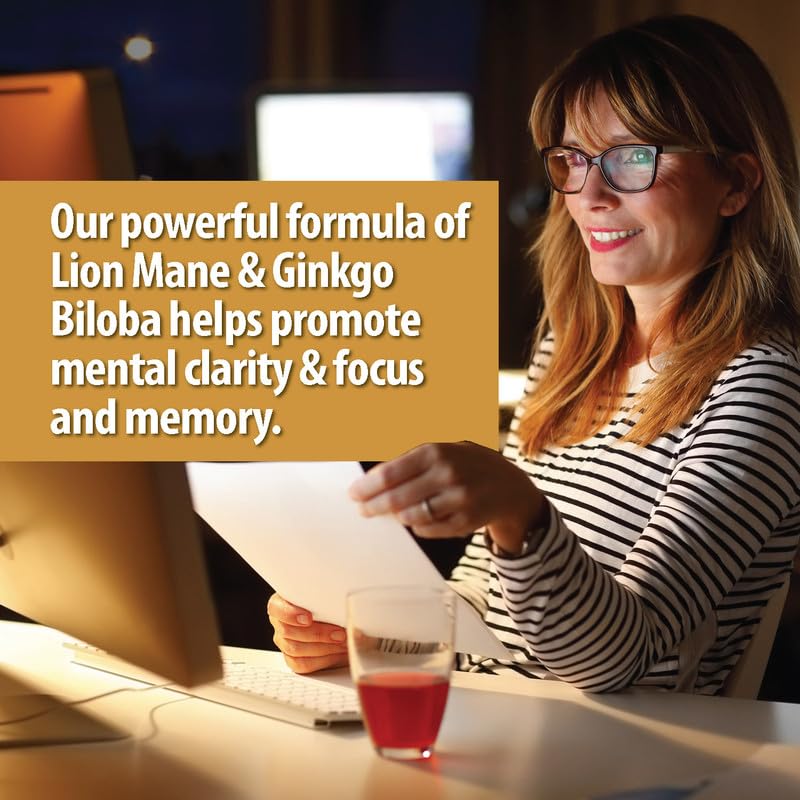 NooMost Organic Lions Mane Supplement Capsules 5400mg, Ginkgo Biloba 120mg NooMost Au supplements