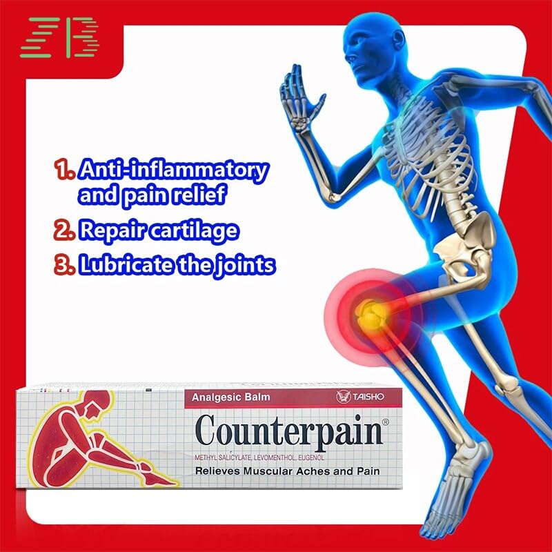 Counterpain® Warm Balm for Temporary Relief of Minor Muscular Aches and Pain, Methyl Salicylate, Levomenthol, Eugenol, Made in Indonesia Counterpain Au supplements