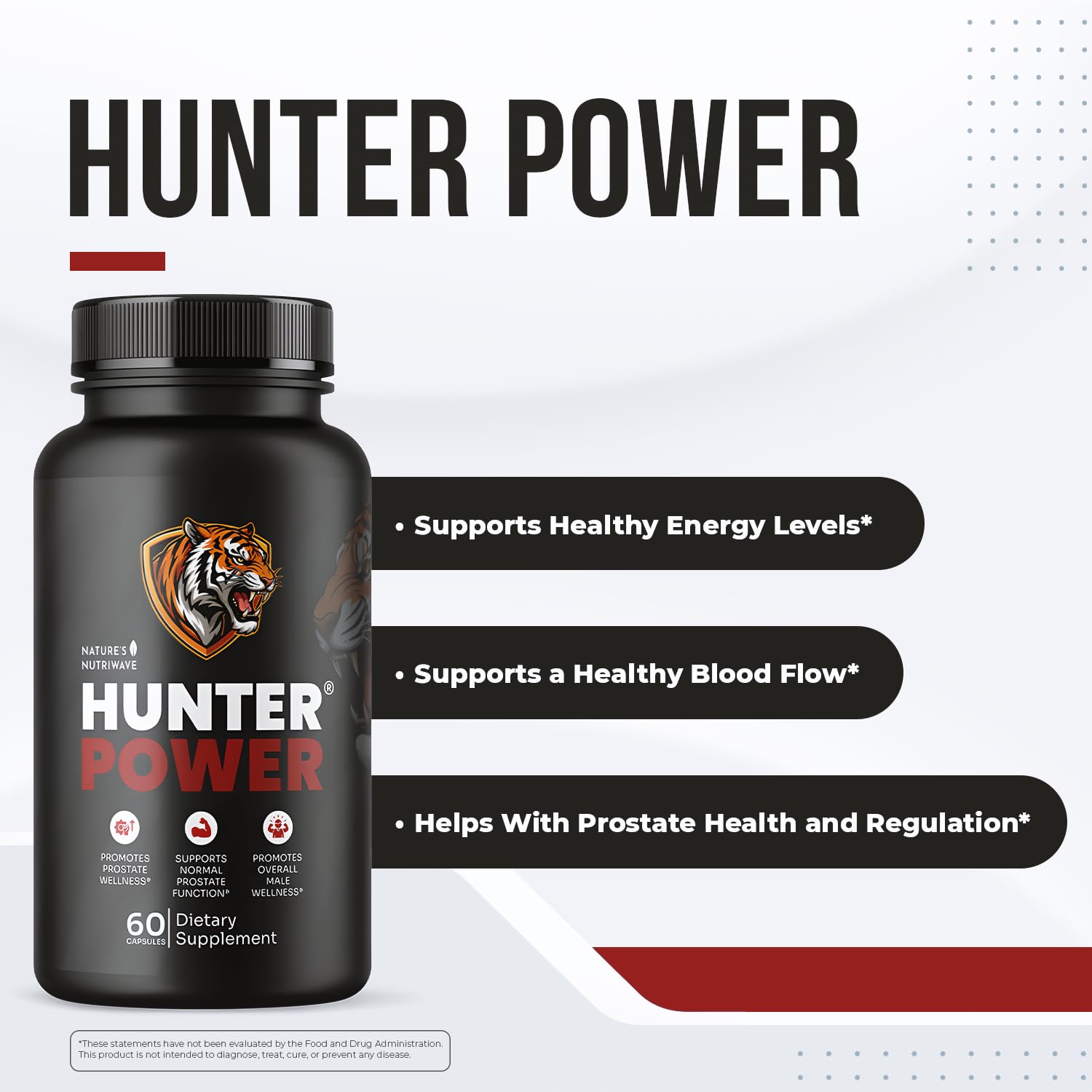 HunterPower – Hunter Power Daily Botanical Supplement with Saw Palmetto, Tongkat Ali, Nettle, Wild Yam & Horny Goat Weed – Non-GMO, Stimulant-Free Formula, Made in USA – 60 Capsules, 1 Month Supply Nature’s NutriWave Au supplements