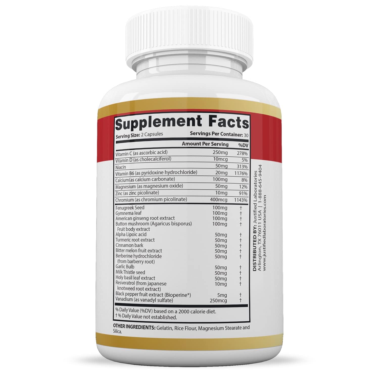 Justified Laboratories (2 Pack Blood Balance Max 1295MG Formula Supplement Pills 120 Capsules Justified Laboratories Au supplements