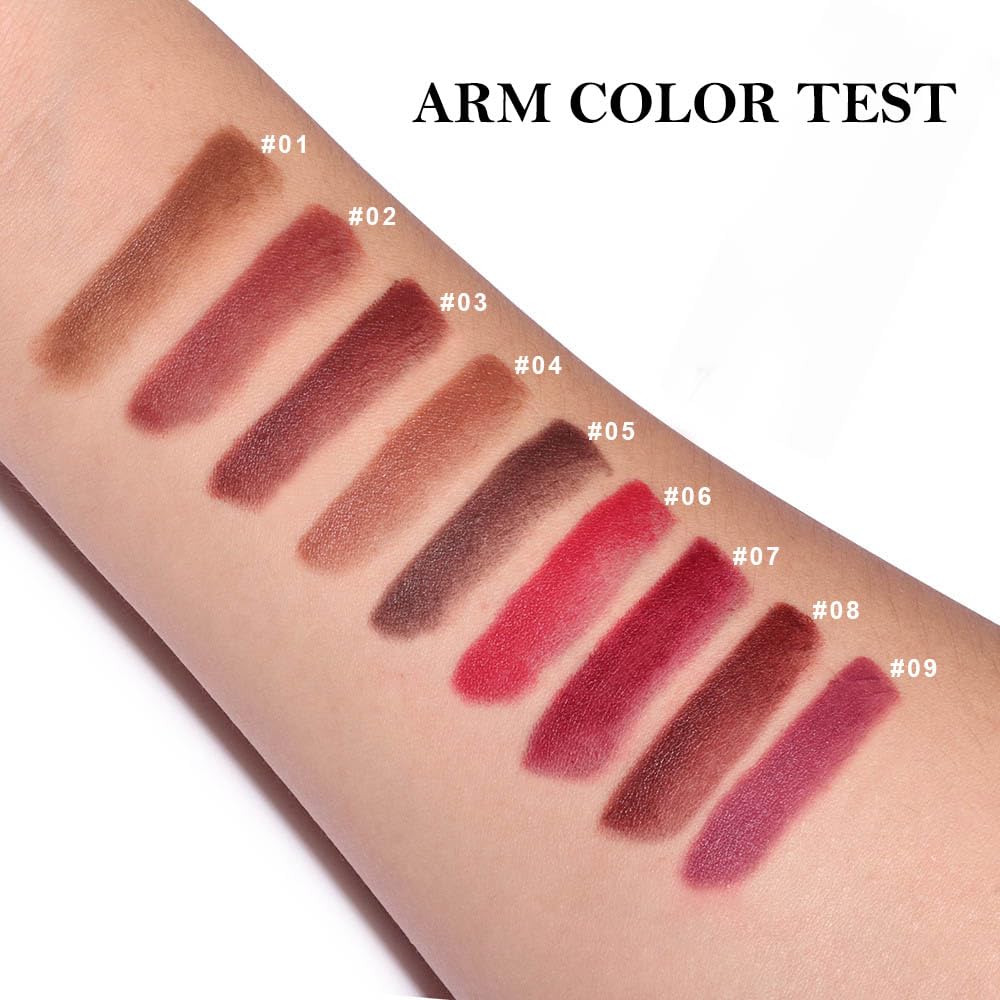 BINGBRUSH 2-in-1 Gradient Dark Brown Lip Liner & Lipstick Combo,Matte Longwear Waterproof Lip Pencil with Cone Tip,Smudge Proof Crayon for Flawless Ombre Contour,Women's Long Lasting Makeup Set BINGBRUSH Au supplements