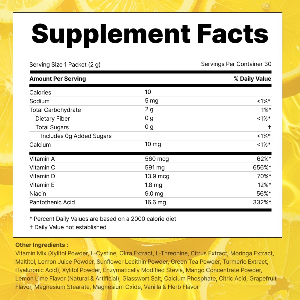 VITALBEAUTIE Super Retinol - Ingestible Liposomal Retinol & Vitamin C 1000mg Powder - Vegan K-Beauty Skin Supplement for Radiant Glass Skin & Tone, Dark Spot Care, 30 Packets VITALBEAUTIE Au supplements